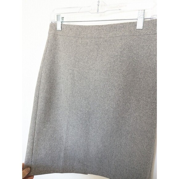 J Crew Wool Blend Skirt Women's Size 0 Gray Pencil Knee Length - Picture 4 of 10